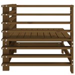 vidaXL Canapé d'angle de jardin marron miel bois de pin solide