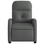 vidaXL Fauteuil inclinable électrique Gris foncé Tissu