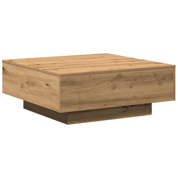 vidaXL Table basse Chêne artisanal 80x80x31 cm Bois d'ingénierie