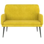 Banc banquette 108 x 79 x 79 cm velours jaune 02_0010696