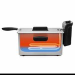 Tristar friteuse 2000 w 3 l acier inoxydable argenté