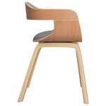 vidaXL Chaises de salle à manger 4 Pièces taupe bois courbé et tissu
