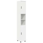 vidaXL Ensemble de mobilier de salle de bain 5 Pièces Blanc brillant