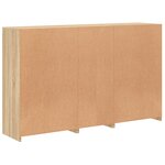 vidaXL Buffet avec lumières LED chêne sonoma 162x37x100 cm