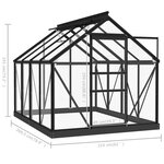vidaXL Cadre de remplacement de serre 155x103x191 cm aluminium