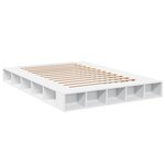 vidaXL Cadre de lit blanc 150x200 cm bois d'ingénierie