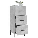 vidaXL Buffet Gris béton 34 5x34x90 cm Bois d'ingénierie