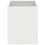 vidaXL Cache-pot de jardin Blanc 32 x 32 x 40 cm Acier laminé à froid