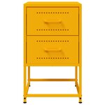vidaXL Table de chevet jaune moutarde 36x39x60 5 cm acier