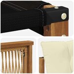 vidaXL Ensemble de canapés d'extérieur 7 pc Naturel et Crème