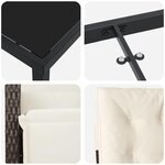 vidaXL Ensemble de salle à manger pour jardin 3 Pièces Marron polyrotin