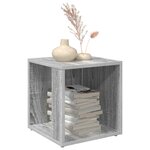 vidaXL Table d'appoint Sonoma gris 33x33x34 5 cm Bois d'ingénierie