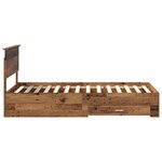 vidaXL Cadre de lit Bois ancien 100 x 200 cm Bois d'ingénierie