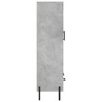 vidaXL Buffet haut gris béton 69 5x31x115 cm bois d'ingénierie
