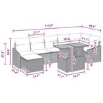 vidaXL Ensemble de canapé de jardin 8 Pièces Gris Poly rotin