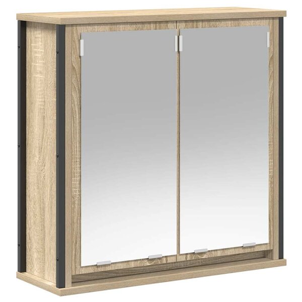 vidaXL Armoire murale de salle de bain miroir chêne sonoma 60x21x60 cm