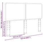 vidaXL Tête de lit Gris béton 150 cm Bois d'ingénierie