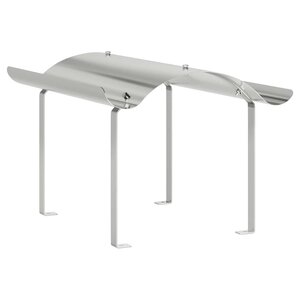 vidaXL Chapeau de cheminée Argent 59.5 x 50 x 36.5 cm Acier inoxydable