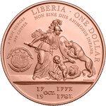 Monnaie LIBERTAS AMERICANA Liberty 5 Oz Cuivre 1$ Liberia 2026 (PRÉCOMMANDE)
