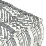 vidaXL Pouf modulaire Gris rayé Tissu