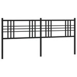 vidaXL Tête de lit métal noir 180 cm