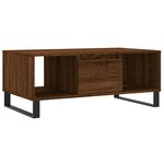vidaXL Table basse Chêne marron 90x50x36 5 cm Bois d'ingénierie