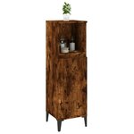 vidaXL Armoire de bain chêne fumé 30x30x100 cm bois d'ingénierie