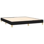 vidaXL Sommier à lattes de lit avec matelas Noir 160x200 cm Tissu