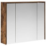 vidaXL Armoire Miroir de Salle de Bain Chêne fumé 73 5 x 16 x 62 5 cm