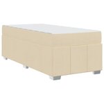 vidaXL Cadre de lit avec matelas Crème 100 x 200 cm tissu