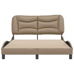 vidaXL Cadre de lit sans matelas Hvar cappuccino 140x190 cm similicuir