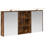 vidaXL Ensemble de Meubles de Salle de Bain 3 Pièces 126 x 16 x 62.5 cm