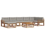 vidaXL Ensemble de canapés d'extérieur 8 Pièces Gris Naturel et Clair