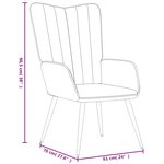 vidaXL Chaise de relaxation Blanc crème Velours