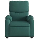 vidaXL Fauteuil de massage inclinable électrique Vert foncé Tissu