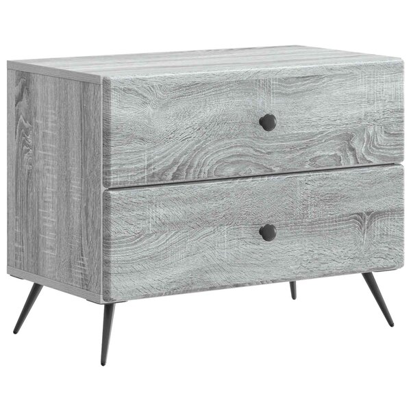 vidaXL Cabinet de chevet avec tiroir Sonoma gris 62 x 34 5 x 47 5 cm