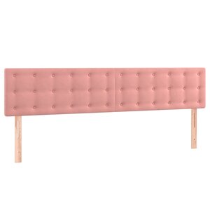 vidaXL Têtes de lit 2 Pièces Rose 80x5x78/88 cm Velours