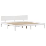 vidaXL Cadre de lit et tête de lit blanc 200x200 cm bois de pin massif