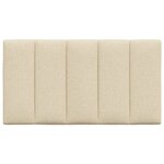 vidaXL Coussin de tête de lit Hanko crème 80 cm tissu