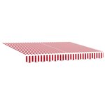 vidaXL Auvent rétractable manuel avec bande LED rouge et blanche 350x250 cm