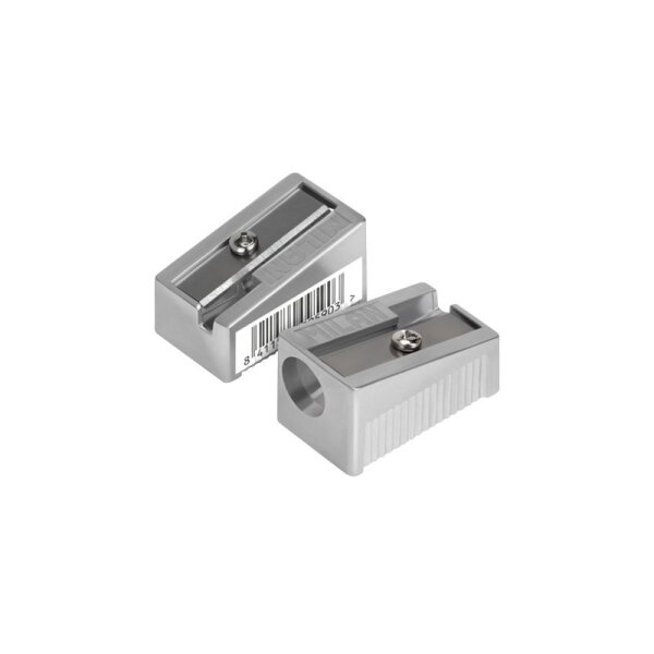 LOT de 20 Taille-crayon triangulaire Milan à 1 trou - Lame en acier au carbone - Construction en aluminium