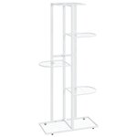 vidaXL Support pour plantes 5 niveaux 43x22x98 cm Blanc Métal