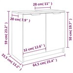 vidaXL Armoire de bain Sonoma gris 64 5x33 5x59 cm Bois d'ingénierie