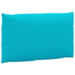 vidaXL Coussins de palette lot de 2 turquoise tissu Oxford