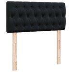 vidaXL Cadre de lit ottoman avec matelas noir 90x190 cm velours