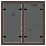 vidaXL Table de jardin dessus en verre brun 55x55x37 cm résine tressée