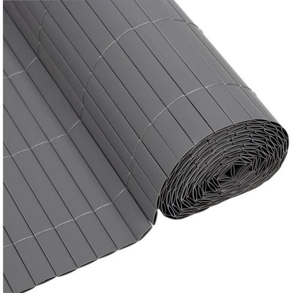 Canisse PVC double face 1 x 3 m - 1600 g/ m² - Occultant 4/5 anti-UV - Gris clair