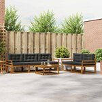 vidaXL Ensemble de canapés d'extérieur 6 Pièces Naturel et Anthracite