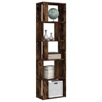 vidaXL Bibliothèque Chêne fumé 45x24x160 cm Bois d'ingénierie
