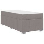 vidaXL Cadre de lit avec matelas Taupe 100 x 200 cm tissu